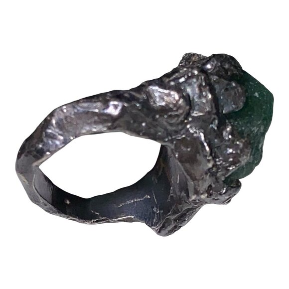 Ring Aventurine Size 7 Sterling Silver Rustic - Picture 15 of 16